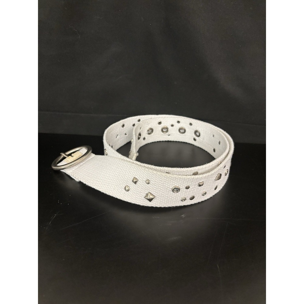 White Studded Belt